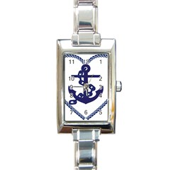 Anchor Chain Nautical Ocean Sea Rectangle Italian Charm Watch by Sapixe