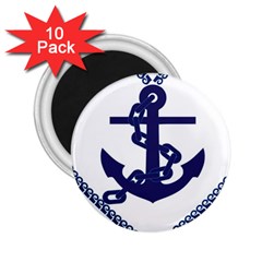 Anchor Chain Nautical Ocean Sea 2 25  Magnets (10 Pack)  by Sapixe