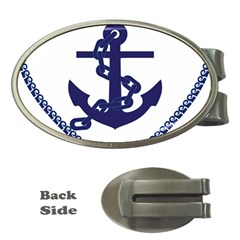 Anchor Chain Nautical Ocean Sea Money Clips (oval)  by Sapixe