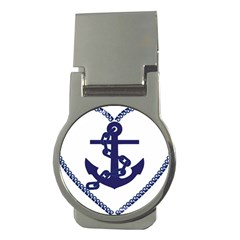 Anchor Chain Nautical Ocean Sea Money Clips (round)  by Sapixe