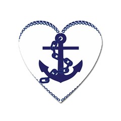 Anchor Chain Nautical Ocean Sea Heart Magnet by Sapixe