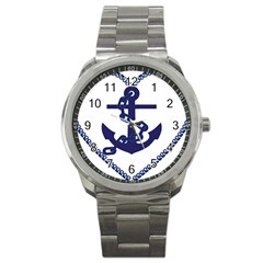 Anchor Chain Nautical Ocean Sea Sport Metal Watch by Sapixe