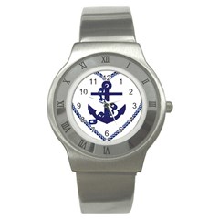 Anchor Chain Nautical Ocean Sea Stainless Steel Watch by Sapixe