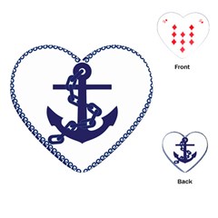 Anchor Chain Nautical Ocean Sea Playing Cards (heart) by Sapixe