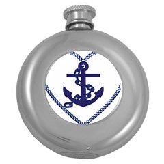 Anchor Chain Nautical Ocean Sea Round Hip Flask (5 Oz) by Sapixe