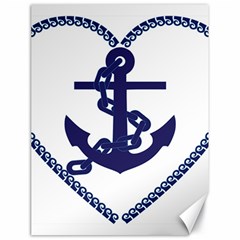 Anchor Chain Nautical Ocean Sea Canvas 18  X 24  by Sapixe