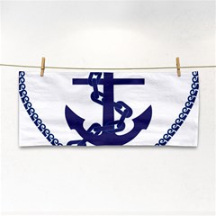 Anchor Chain Nautical Ocean Sea Hand Towel by Sapixe