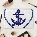 Anchor Chain Nautical Ocean Sea Cosmetic Bag (Large) Back