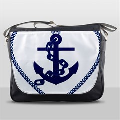 Anchor Chain Nautical Ocean Sea Messenger Bag by Sapixe