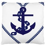 Anchor Chain Nautical Ocean Sea Large Cushion Case (Two Sides) Back