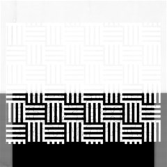 Basket Black Lines Stripes White Rectangular Jigsaw Puzzl by Sapixe