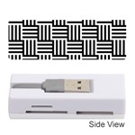 Basket Black Lines Stripes White Memory Card Reader (Stick) Front