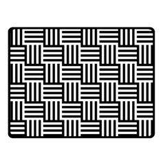 Basket Black Lines Stripes White Double Sided Fleece Blanket (small)  by Sapixe