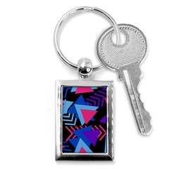 Memphis Pattern Geometric Abstract Key Chains (rectangle)  by Sapixe