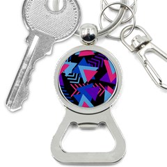 Memphis Pattern Geometric Abstract Bottle Opener Key Chains by Sapixe