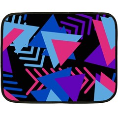 Memphis Pattern Geometric Abstract Double Sided Fleece Blanket (mini)  by Sapixe