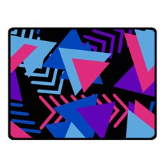 Memphis Pattern Geometric Abstract Double Sided Fleece Blanket (small)  by Sapixe