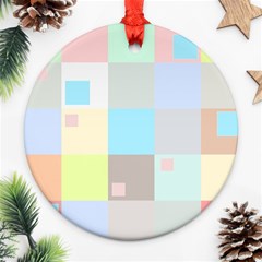 Pastel Diamonds Background Ornament (round) by Sapixe