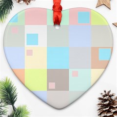 Pastel Diamonds Background Ornament (heart) by Sapixe