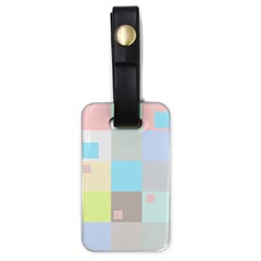 Pastel Diamonds Background Luggage Tags (one Side)  by Sapixe