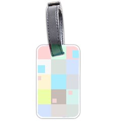 Pastel Diamonds Background Luggage Tags (two Sides) by Sapixe