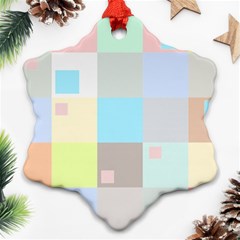 Pastel Diamonds Background Snowflake Ornament (two Sides) by Sapixe