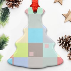 Pastel Diamonds Background Christmas Tree Ornament (two Sides)