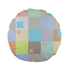 Pastel Diamonds Background Standard 15  Premium Round Cushions by Sapixe