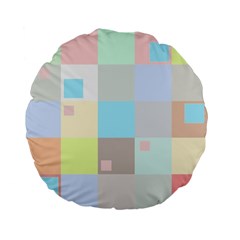 Pastel Diamonds Background Standard 15  Premium Flano Round Cushions by Sapixe