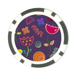 Background Decorative Floral Poker Chip Card Guard (10 Pack) by Sapixe