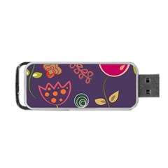 Background Decorative Floral Portable Usb Flash (one Side) by Sapixe