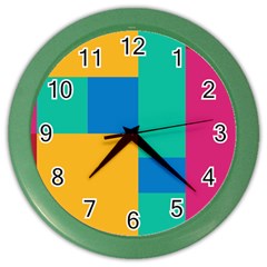 Background Abstract Color Wall Clock by Sapixe