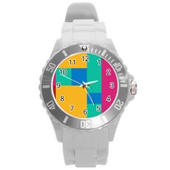 Background Abstract Round Plastic Sport Watch (l) by Sapixe