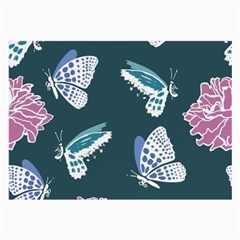 Butterfly Pattern Dead Death Rose Large Glasses Cloth (2-side) by Sapixe