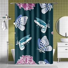 Butterfly Pattern Dead Death Rose Shower Curtain 48  X 72  (small)  by Sapixe