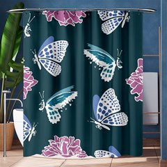 Butterfly Pattern Dead Death Rose Shower Curtain 60  X 72  (medium)  by Sapixe