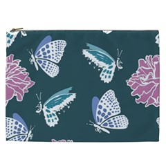 Butterfly Pattern Dead Death Rose Cosmetic Bag (xxl) by Sapixe