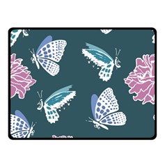 Butterfly Pattern Dead Death Rose Double Sided Fleece Blanket (small)  by Sapixe