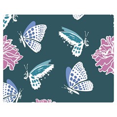 Butterfly Pattern Dead Death Rose Double Sided Flano Blanket (medium)  by Sapixe