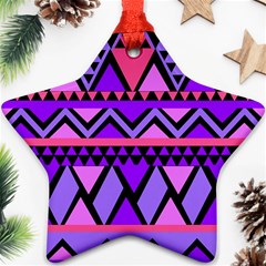 Seamless Purple Pink Pattern Ornament (star) by Sapixe