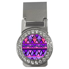 Seamless Purple Pink Pattern Money Clips (cz)  by Sapixe