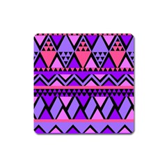 Seamless Purple Pink Pattern Square Magnet by Sapixe