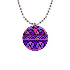 Seamless Purple Pink Pattern Button Necklaces