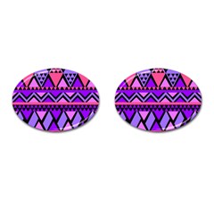 Seamless Purple Pink Pattern Cufflinks (oval) by Sapixe