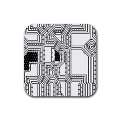 Seamless Pattern Texture Background Rubber Coaster (square)  by Sapixe