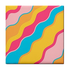 Cake Color Palette Painting Tile Coasters by Sapixe