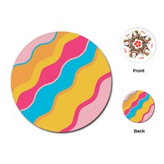 Cake Color Palette Painting Playing Cards (round) by Sapixe