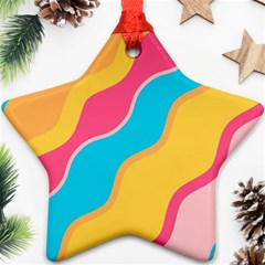 Cake Color Palette Painting Star Ornament (two Sides) by Sapixe