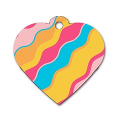 Cake Color Palette Painting Dog Tag Heart (two Sides) by Sapixe