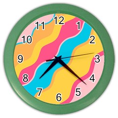 Cake Color Palette Painting Color Wall Clock by Sapixe